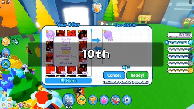 ?TONS OF HUGE?for GOLDEN Blue Big Maskot -Glitched Rarest Pet (Trade Montage) in Pet Simulator X смотреть онлайн