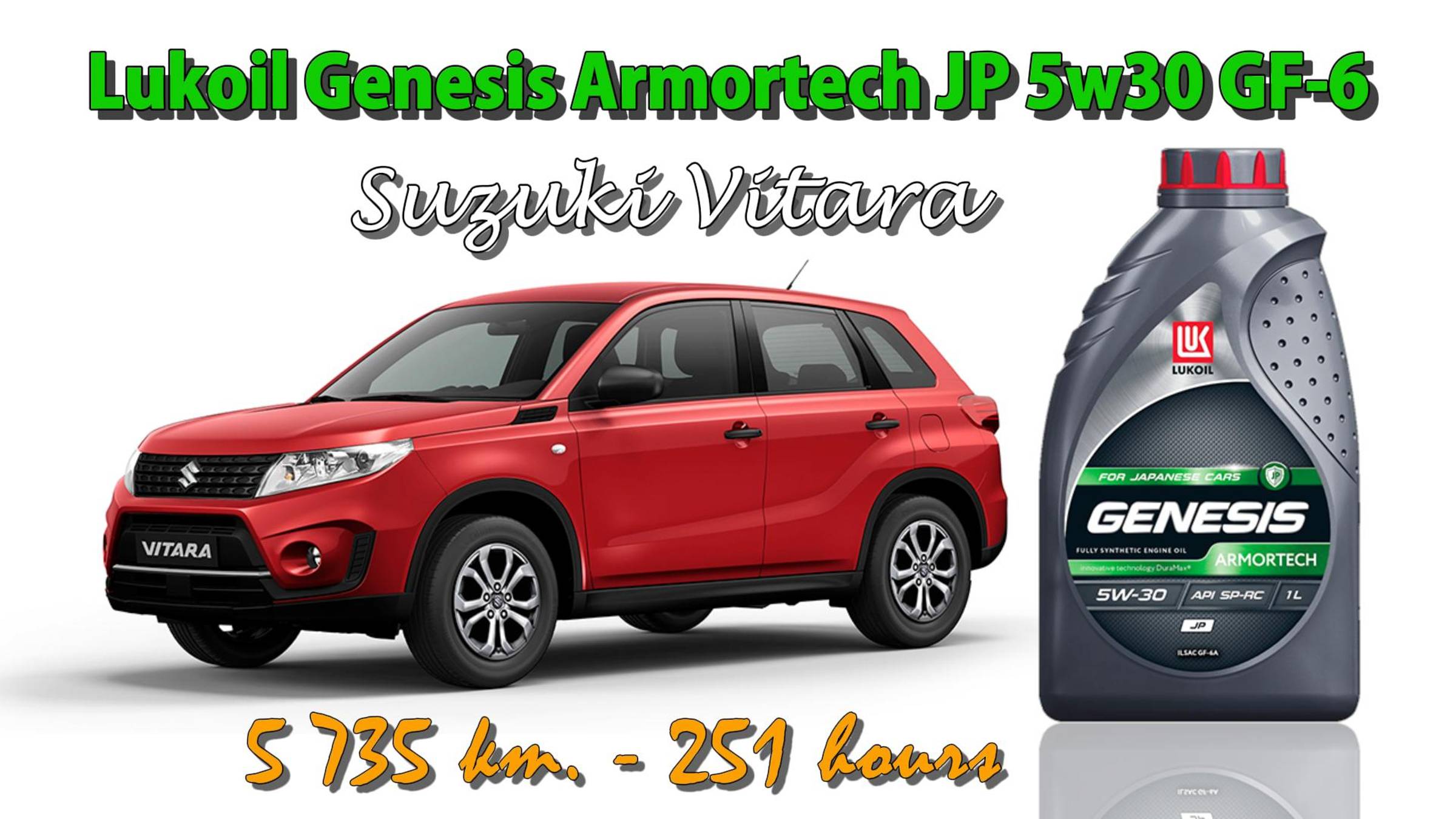 Lukoil Genesis Armortech JP 5w30 (отработка из Suzuki Vitara, 5 735 км., 251 моточас). смотреть онлайн