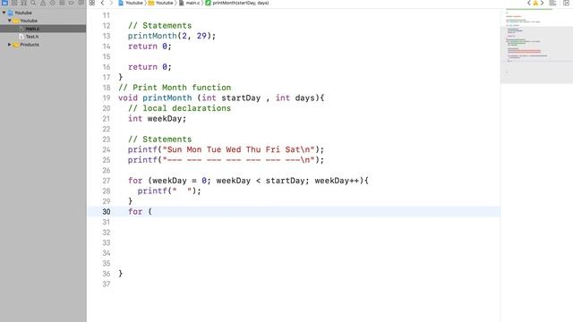 Function that prints the calendar of the month | (No Commentary) смотреть онлайн