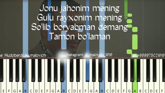 Onam Kasalman demang Karaoke ? Piano? version Muzaffar Abduazimov Ona Karaoke. #karaoke смотреть онлайн
