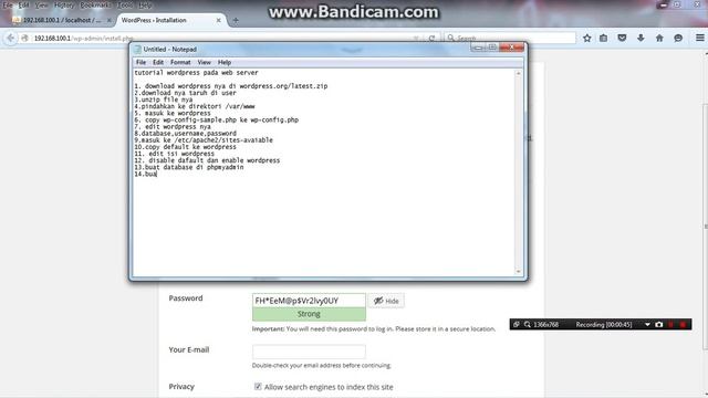 Tutorial WORDPRESS di VirtualBox Debian PART 2 смотреть онлайн