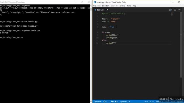 2 | First Basic Program in Python | by Hardik Patel смотреть онлайн