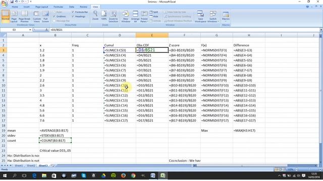 kolmogorov-smirnov test for normality excel смотреть онлайн