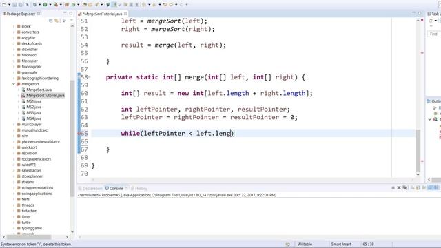 How to Code The Merge Sort Algorithm in Java смотреть онлайн