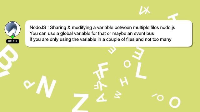 NodeJS : Sharing & modifying a variable between multiple files node.js смотреть онлайн