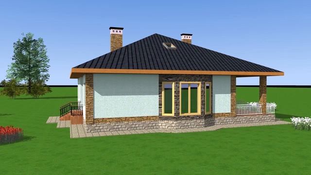 Проект коттеджа K2092 218 от Архитектурного Бюро ABRISBURO смотреть онлайн