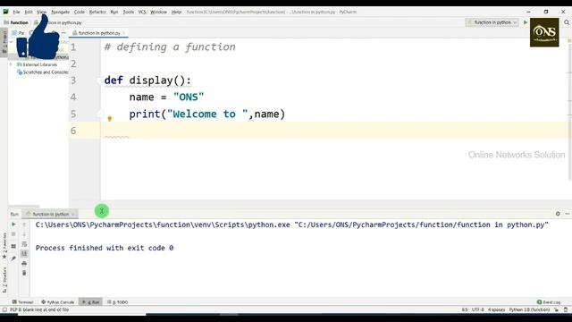 Function in Python || Tutorial - 36 || Python Tutorial смотреть онлайн