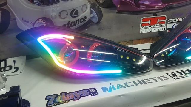 hyundai coupe custom headlights смотреть онлайн