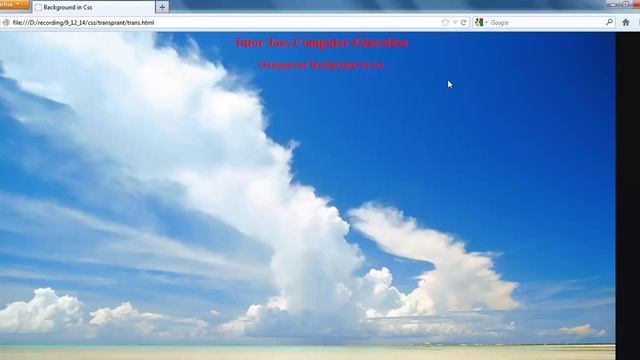 Transparent Effect In CSS смотреть онлайн