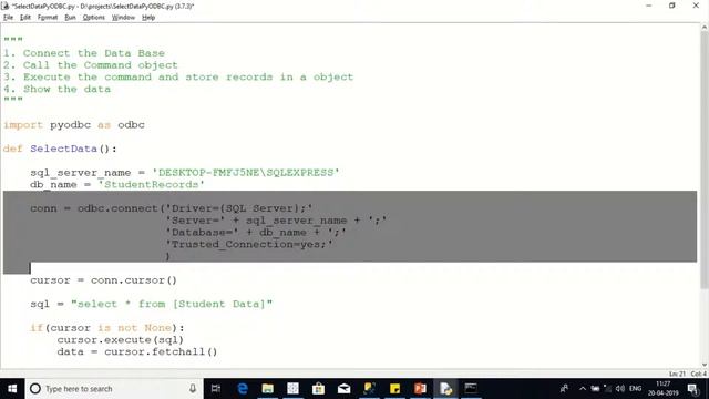 Select data from database using python in bangla | how to fetch data from database in python смотреть онлайн