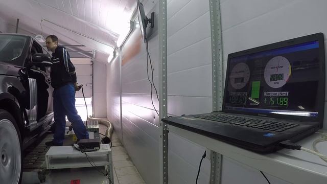 Блок увеличения мощности MS-Chip для Range Rover. Замеры на диностенде смотреть онлайн