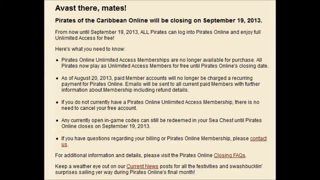 Pirates of the Caribbean Online is CLOSING! смотреть онлайн