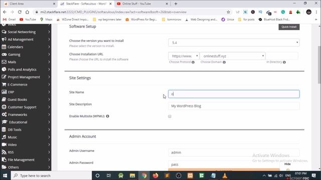 How to Install WordPress in Stackflare Cloud Hosting on Your Domain Using Stackflare Host Panel смотреть онлайн