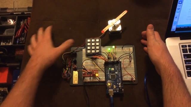 Arduino Stepper Positions Set Using Keypad Passwords And A Momentary Button.
