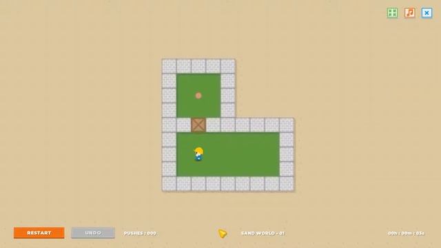 Super BoxMan Ultra: Sand World - Level 1 Walkthrough смотреть онлайн