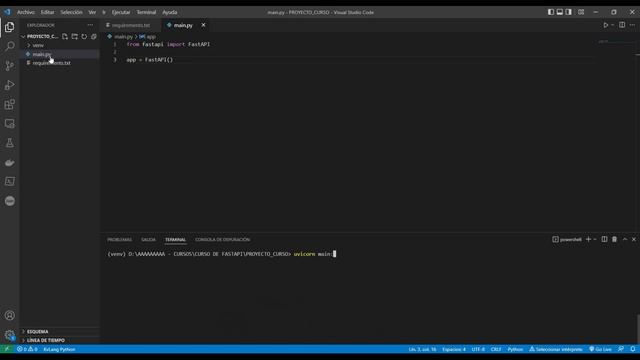 FastAPI - Creación de nuestra primera api en FastAPI - 001 смотреть онлайн