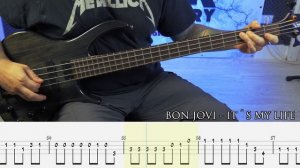 BON JOVI - It´s my life [BASS COVER + TAB]