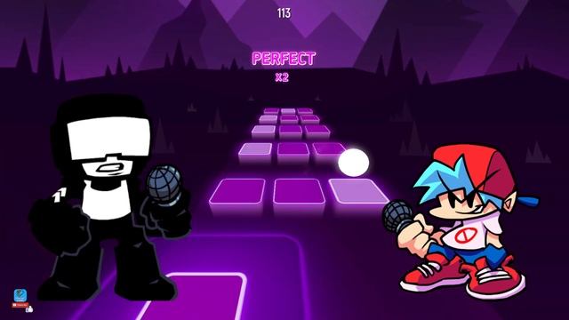 Tiles Hop EDM Rush - Gameplay Walkthrough Part 2 Tiles Hop vs Stress Song FNF (Android, iOS) смотреть онлайн