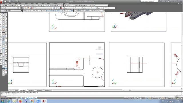 Impresión de Pieza Freno modelada en 3D, Vistas e Isometrico. (Autocad 2010) смотреть онлайн