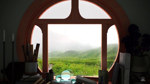 A Rainy Day In The Shire | The Hobbit Ambiance | Fantasy Atmospheres Created In Blender смотреть онлайн