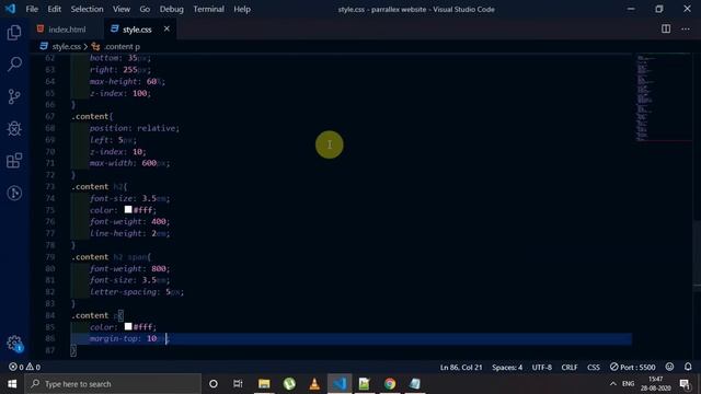 How To Create a Stunning Website Design Using Html, CSS & JavaScript | Parallax Scrolling Effect | смотреть онлайн
