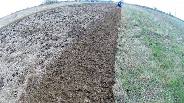 Мінітрактор в роботі. Готуємо поле під картоплю. Перегній. Фреза до мінітрактора. смотреть онлайн