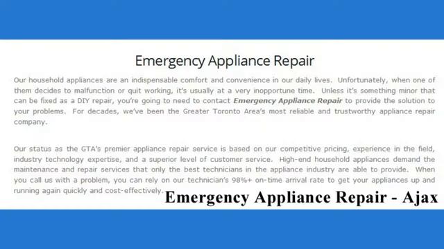 Small Appliance Repair Ajax | Emergency Appliance Repair смотреть онлайн