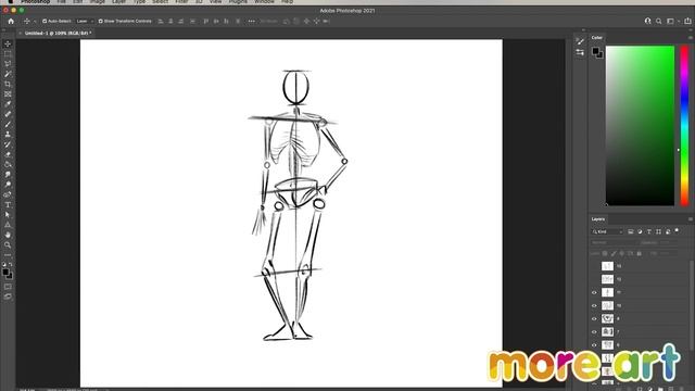 Как нарисовать скелет человека?/Бесплатный Курс рисования 