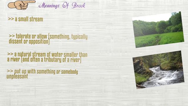 Brook - Meaning Pronunciation Examples and Synonyms смотреть онлайн