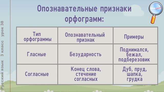 Русский язык 3 класс (Урок№38 - В каких значимых частях слова есть орфограммы?) смотреть онлайн