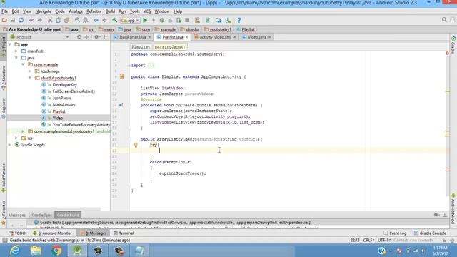 YouTube Video Fetching | Part 7 | JSON Parsing | Ace Live App смотреть онлайн