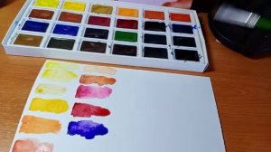 Обзор акварели от "Невской палитры" Белые ночи 24 цвета