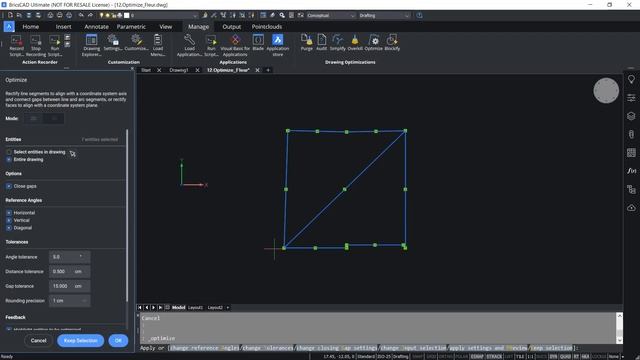 OPTIMIZE 2D IN BricsCAD V22 смотреть онлайн