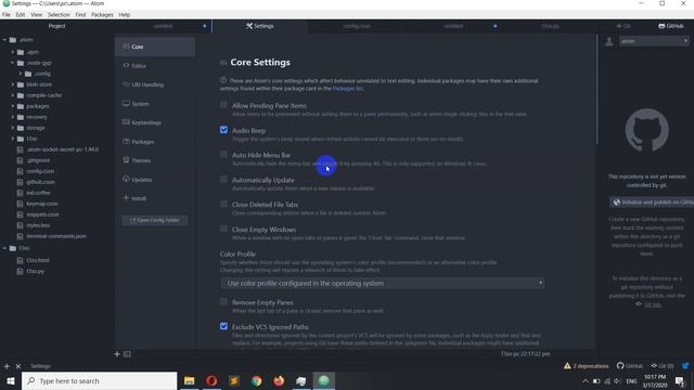 How to Disable Exclude VCS Ignored Paths in Atom Editor смотреть онлайн
