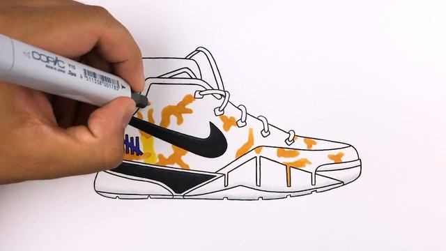 Nike Kobe 1 Protro Lebron PE - Sneaker Drawing w/ FREE Stencil смотреть онлайн