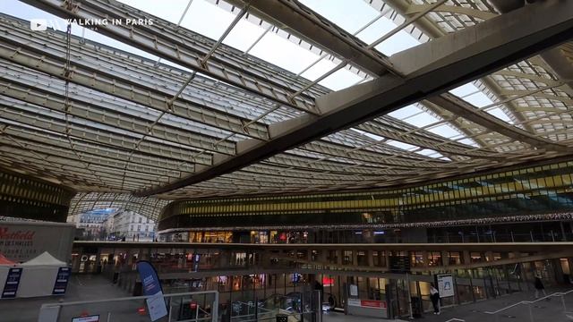 PARIS WALK - FORUM DES HALLES In PARIS - 4K (Jardin Nelson Mandela & Forum Des Halles)