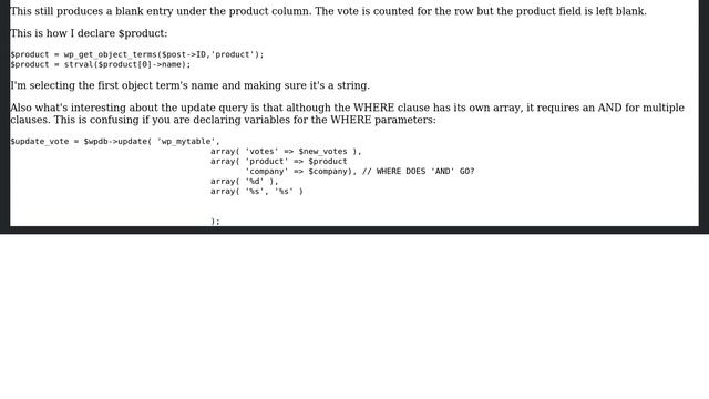 Wordpress: PHP variables in mysql query смотреть онлайн