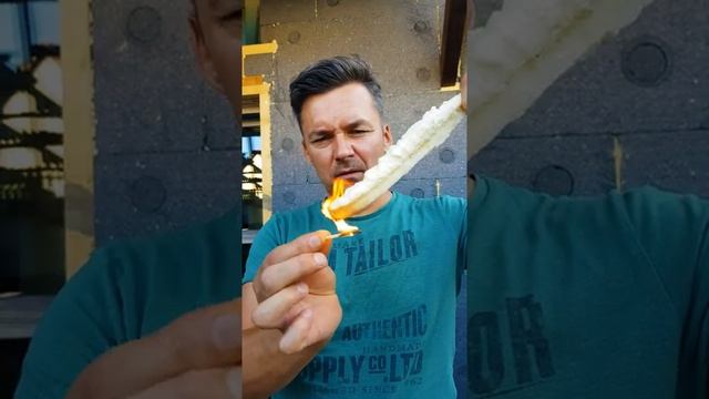 Проверка утеплителя на горючесть #shorts смотреть онлайн