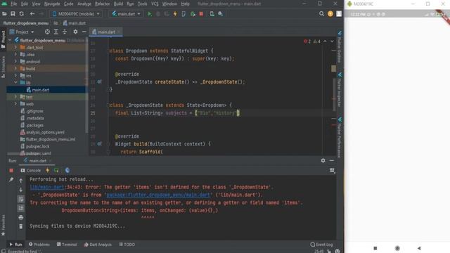 Flutter Dropdown Menu by Sample Code | Flutter Tutorial | Android 2022 смотреть онлайн