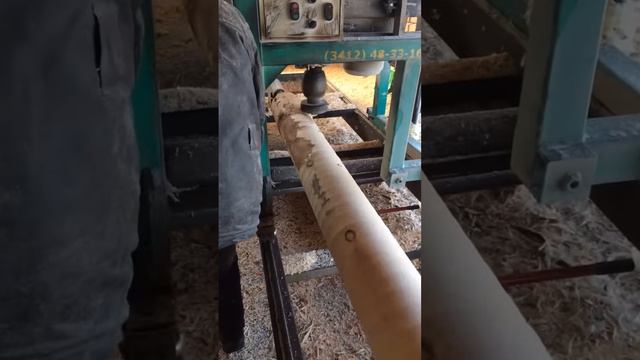 Обработка брёвна на токарно-фрезерном станке смотреть онлайн