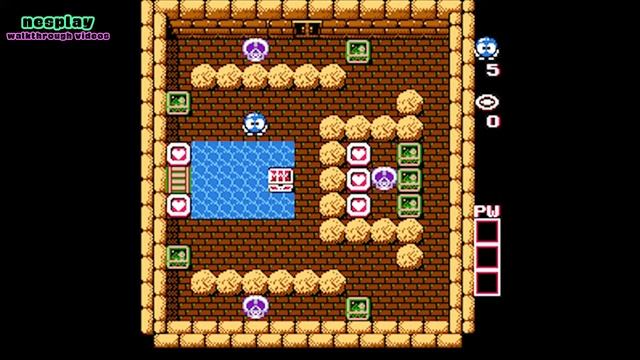 Adventures of Lolo Walkthrough [Floor 1-4] смотреть онлайн