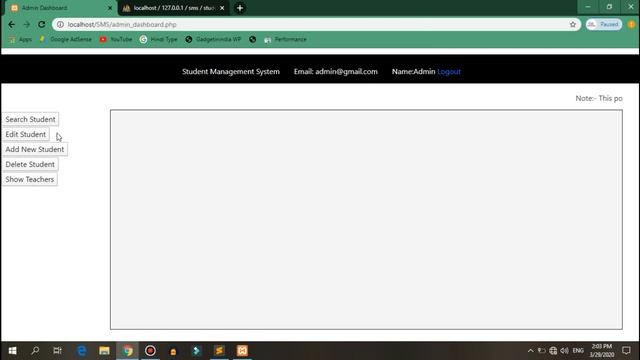 Student Management System Project in PHP and MYSQL in Hindi (Part-01) смотреть онлайн