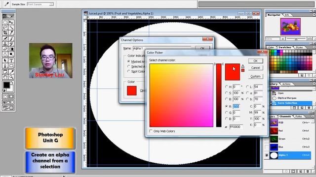 Photoshop Unit G 02 Create an alpha channel from a selection смотреть онлайн