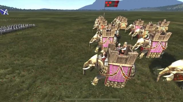 Medieval II: Total War 1vs1: Слоны Vs Шотландские пикинеры