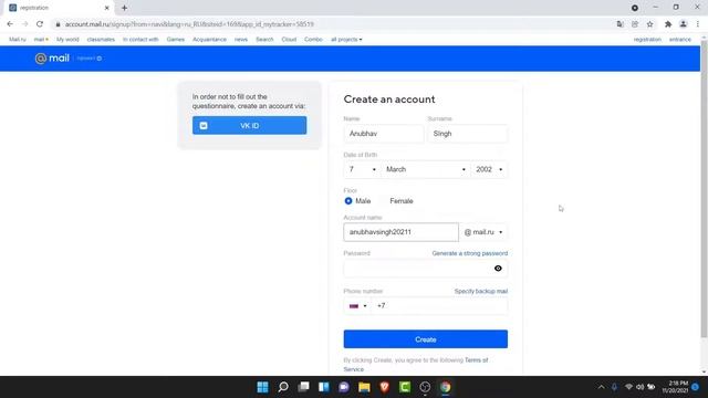 How To Create Mail.ru Account L Sign Up Mail.ru 2021