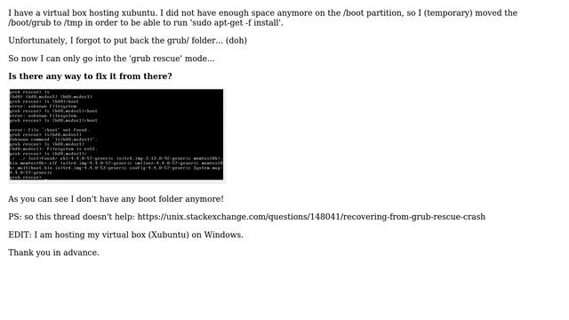 Unix & Linux: Install grub from grub rescue смотреть онлайн