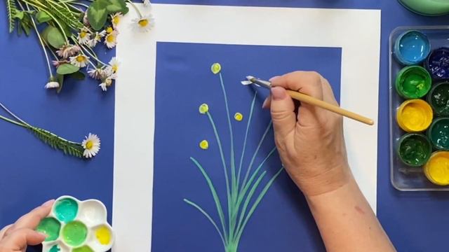 Малюємо ромашки. смотреть онлайн