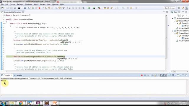 How to use Terminal operations[match] in Java 8 Stream? | Streams in Java 8 смотреть онлайн