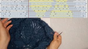 Шаль "Виноградная лоза" | Часть 3