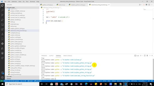 isdecimal Python String Function #25 #LingarajTechhub смотреть онлайн